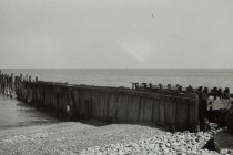 Dilapidated old wood sewer